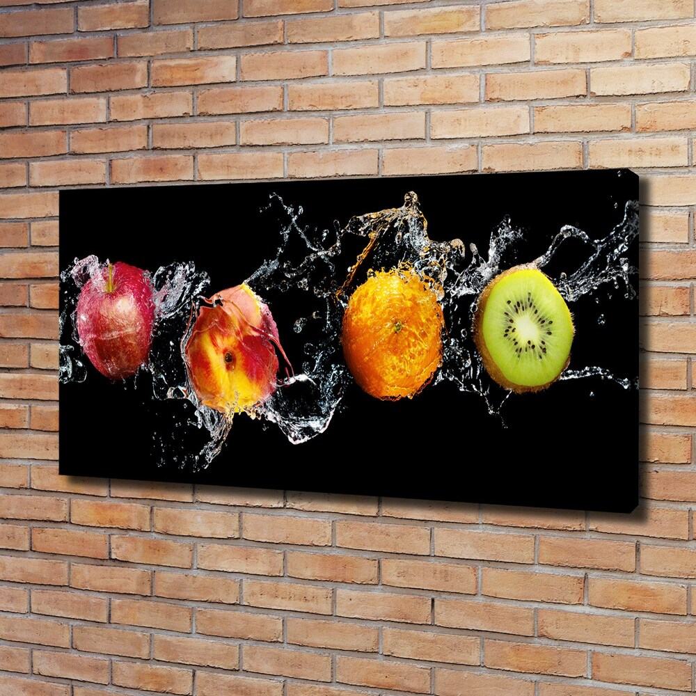 Tableau sur toile Fruits et eau