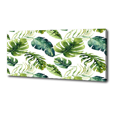 Tableau imprimé sur toile Feuilles tropicales