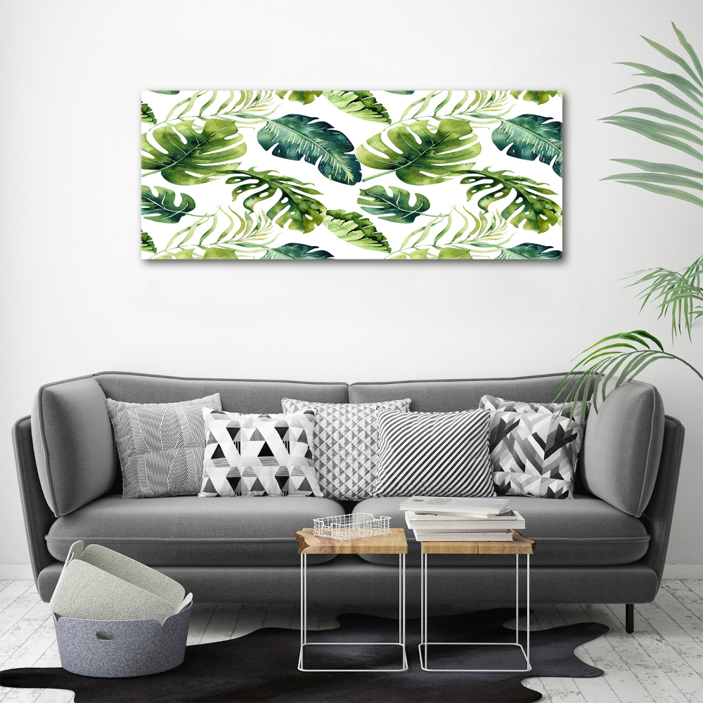 Tableau imprimé sur toile Feuilles tropicales