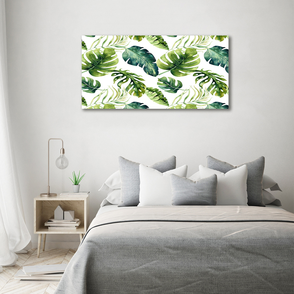 Tableau imprimé sur toile Feuilles tropicales