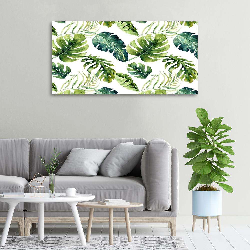 Tableau imprimé sur toile Feuilles tropicales