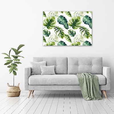 Tableau imprimé sur toile Feuilles tropicales