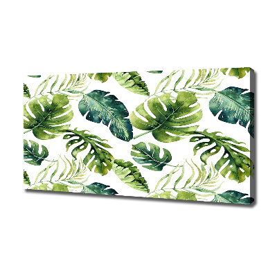 Tableau imprimé sur toile Feuilles tropicales