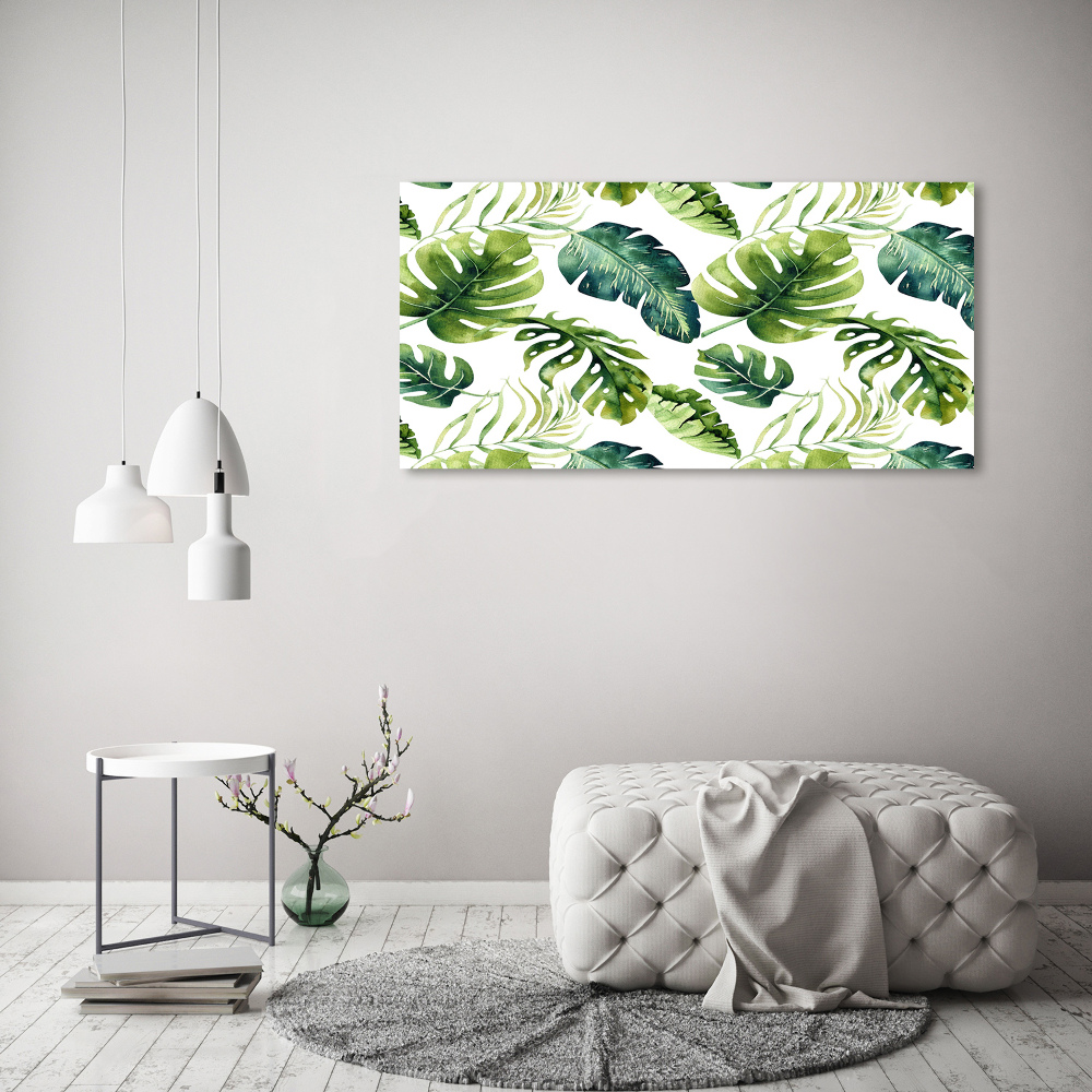 Tableau imprimé sur toile Feuilles tropicales