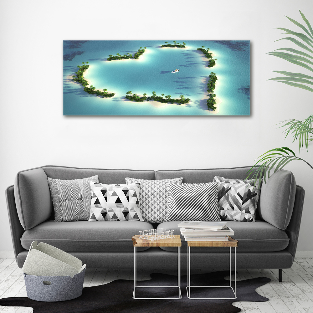 Tableau photo sur toile Îles en forme de cœur