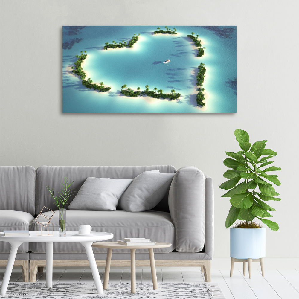 Tableau photo sur toile Îles en forme de cœur