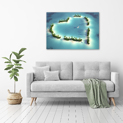 Tableau photo sur toile Îles en forme de cœur