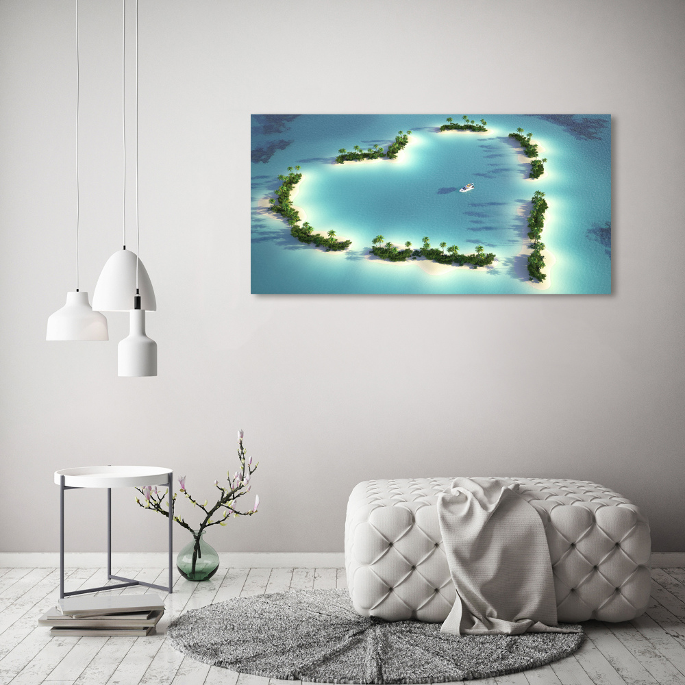 Tableau photo sur toile Îles en forme de cœur