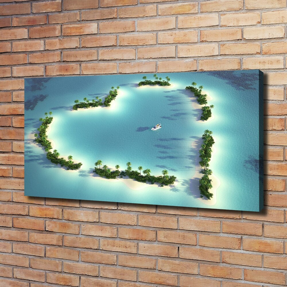 Tableau photo sur toile Îles en forme de cœur