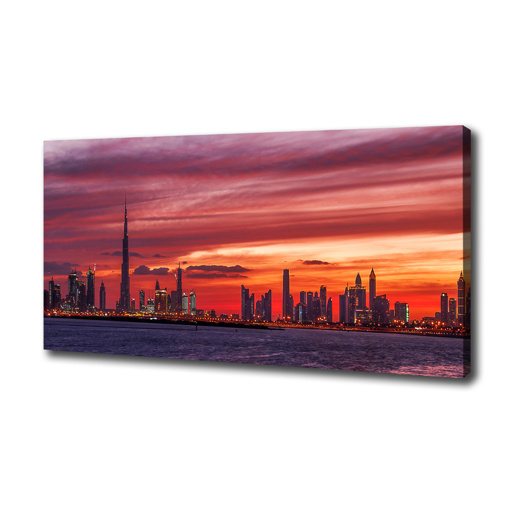 Tableau sur toile Coucher de soleil Dubaï