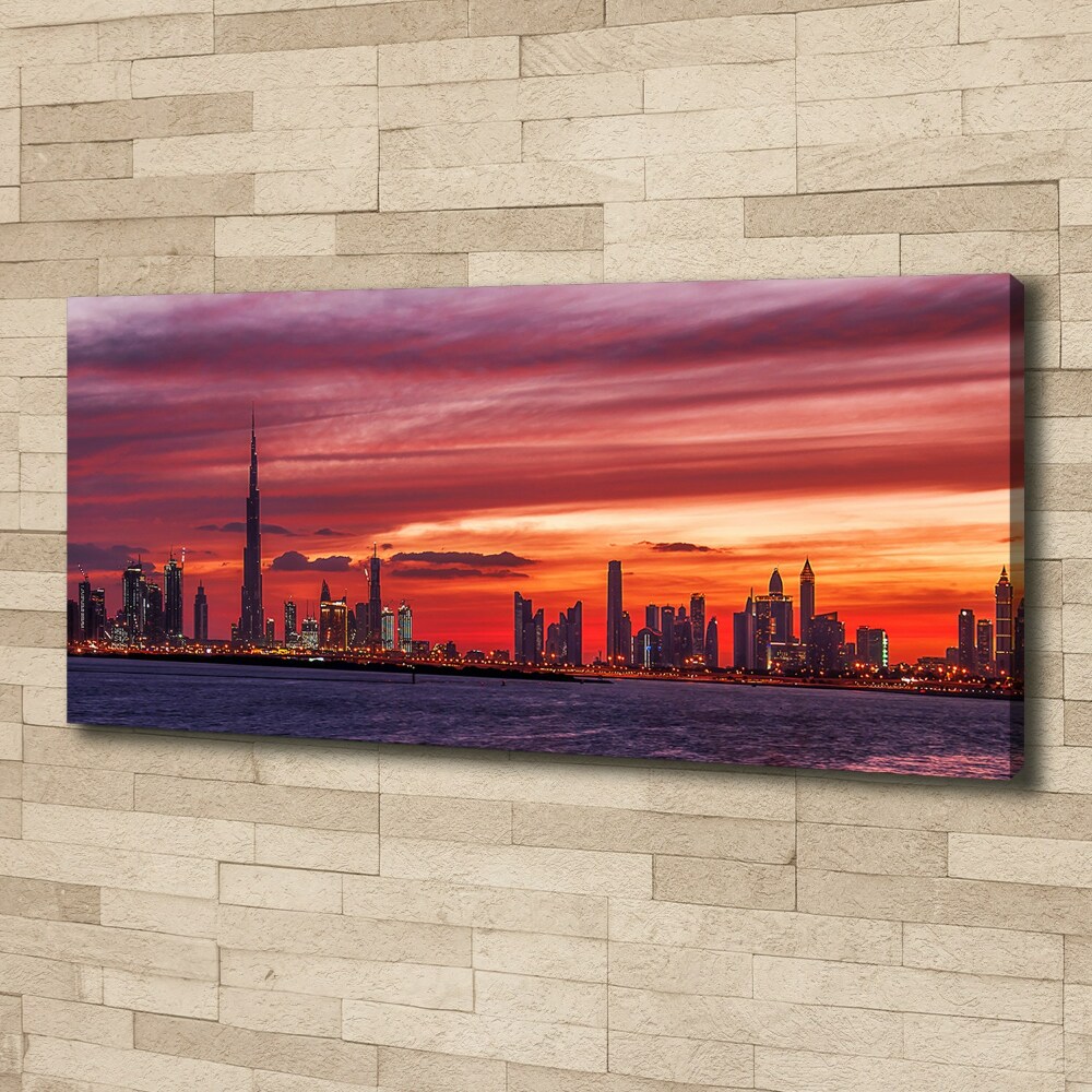 Tableau sur toile Coucher de soleil Dubaï