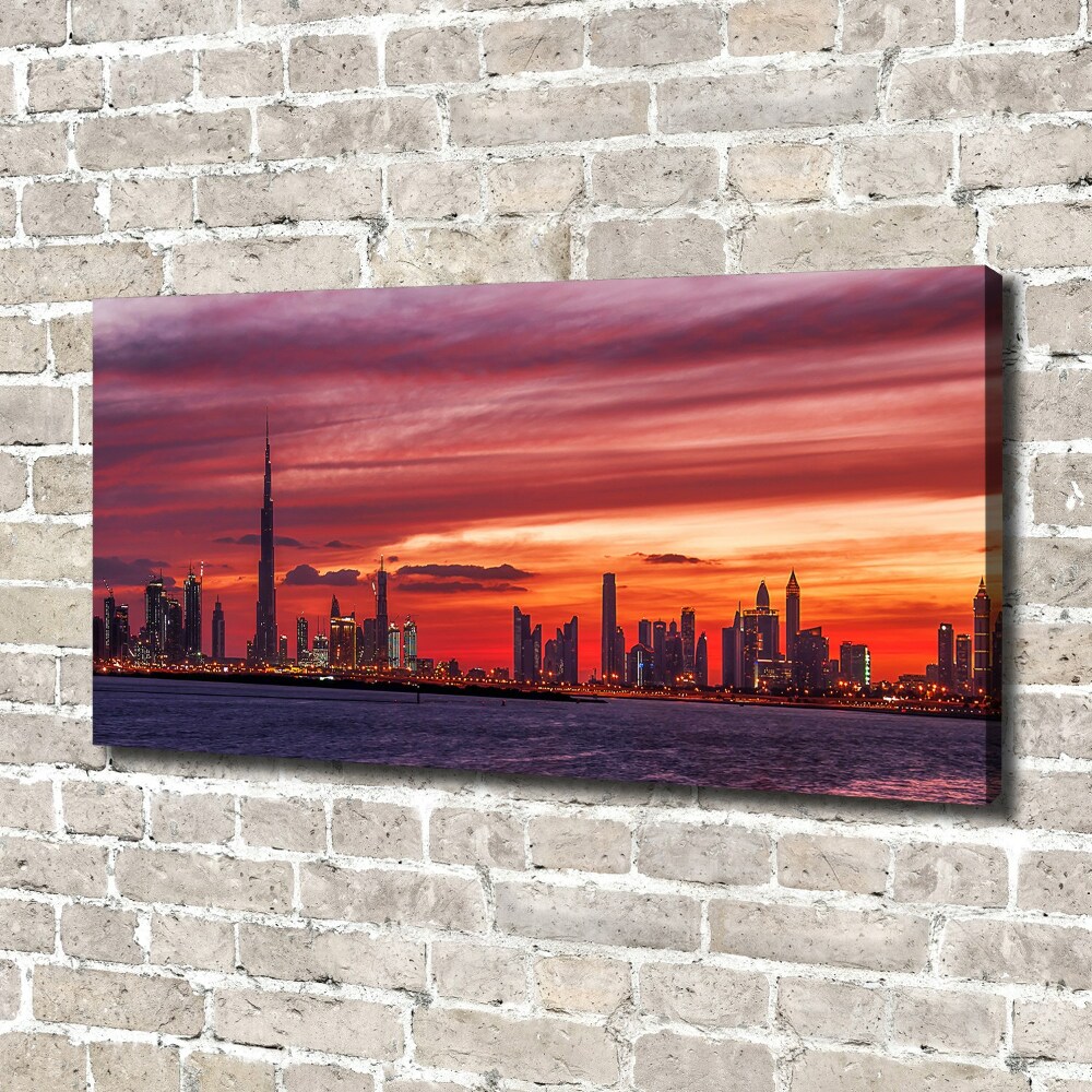 Tableau sur toile Coucher de soleil Dubaï