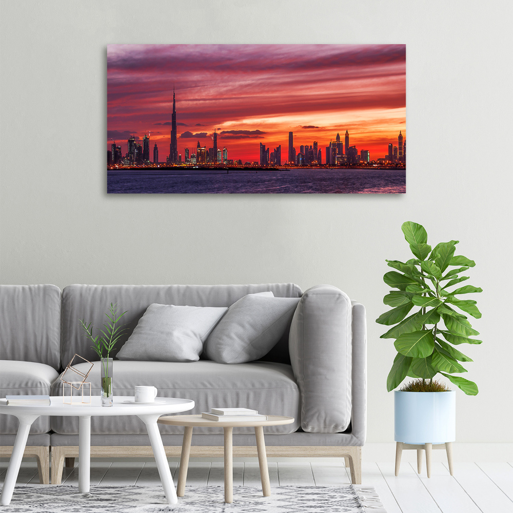 Tableau sur toile Coucher de soleil Dubaï