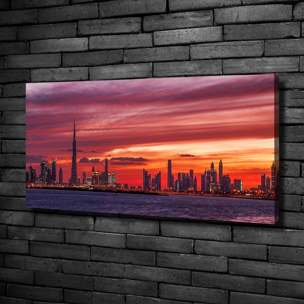 Tableau sur toile Coucher de soleil Dubaï