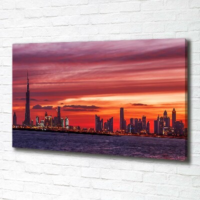 Tableau sur toile Coucher de soleil Dubaï