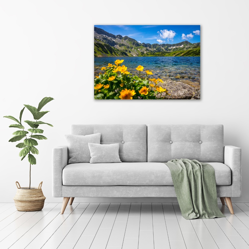 Tableau sur toile Le lac de montagne