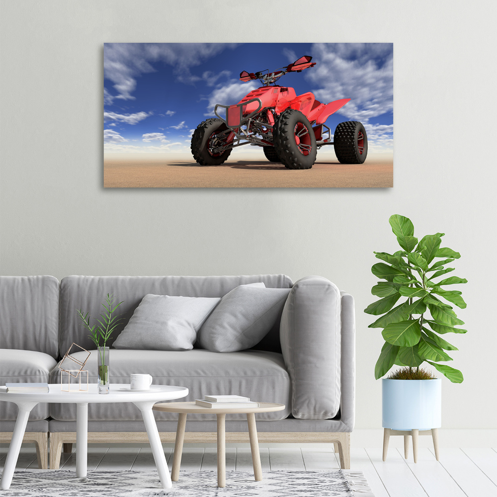 Tableau sur toile Quad dans le désert