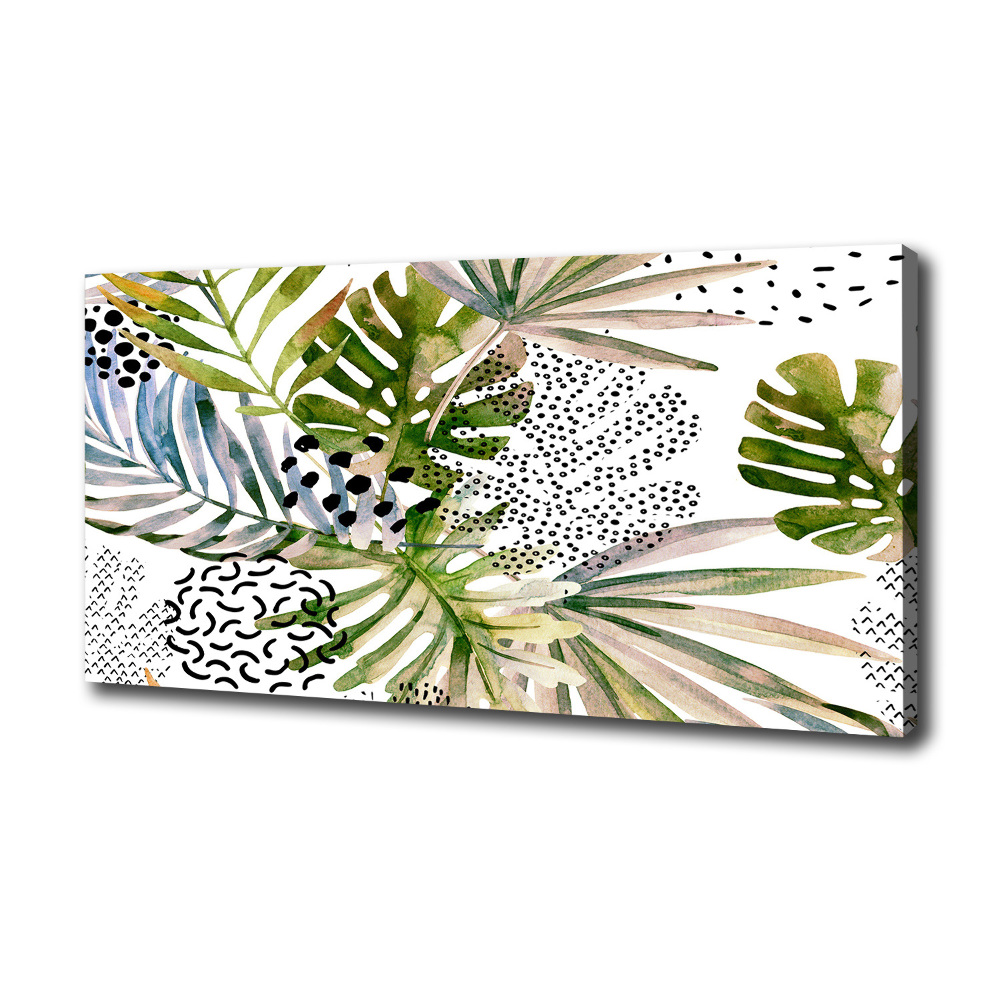 Tableau mural sur toile Feuilles tropicales