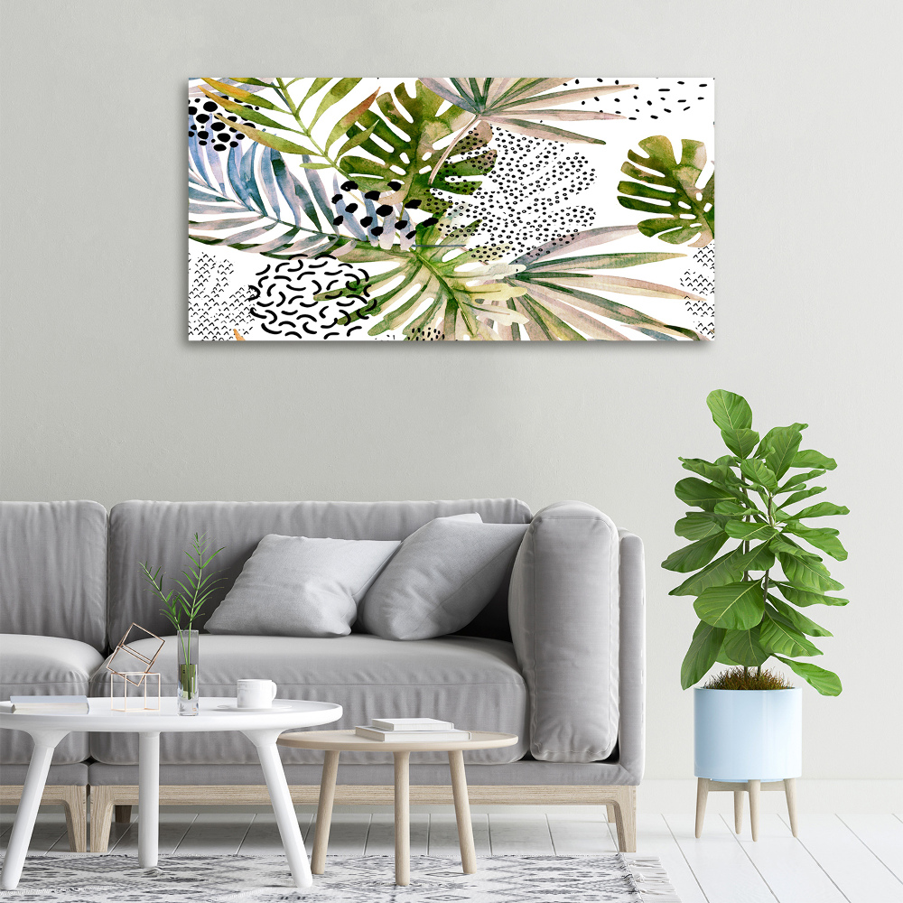 Tableau mural sur toile Feuilles tropicales