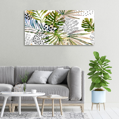 Tableau mural sur toile Feuilles tropicales