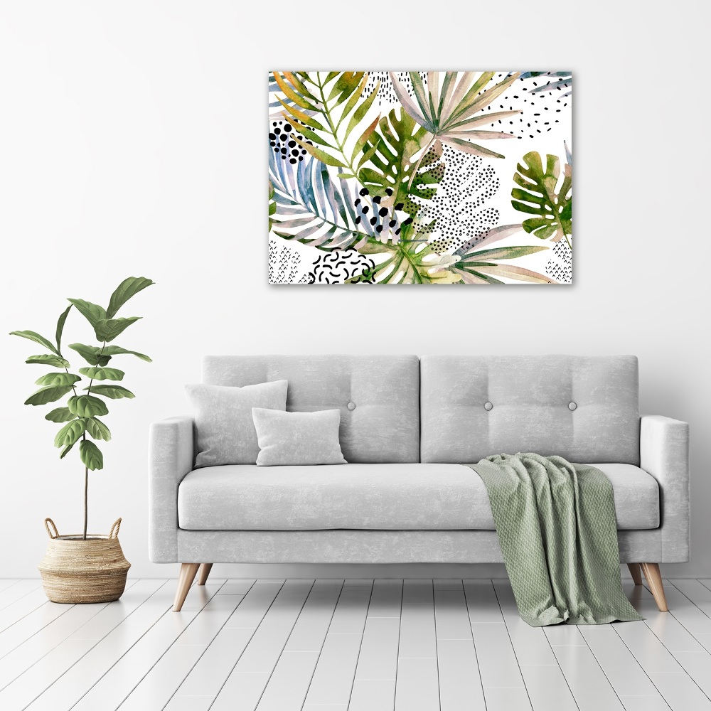 Tableau mural sur toile Feuilles tropicales