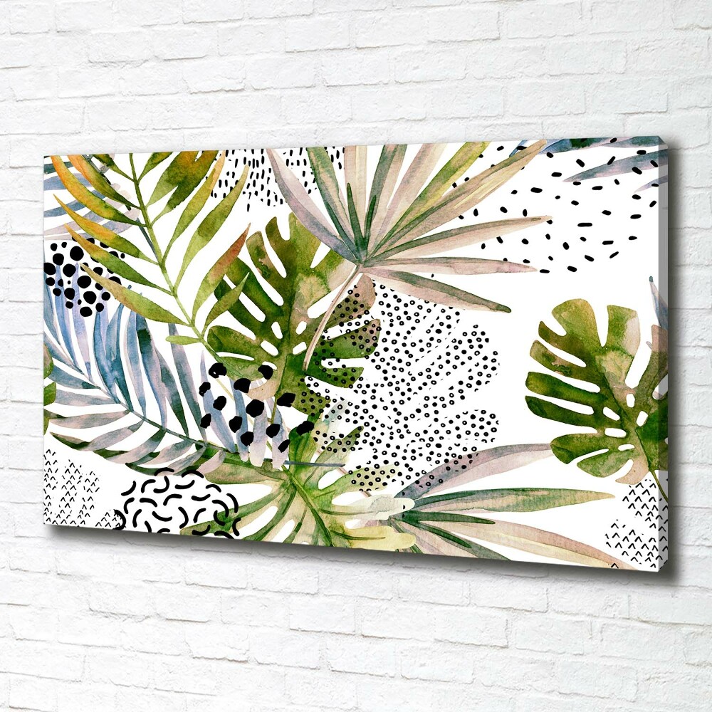 Tableau mural sur toile Feuilles tropicales