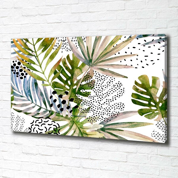 Tableau mural sur toile Feuilles tropicales