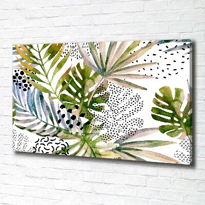 Tableau mural sur toile Feuilles tropicales