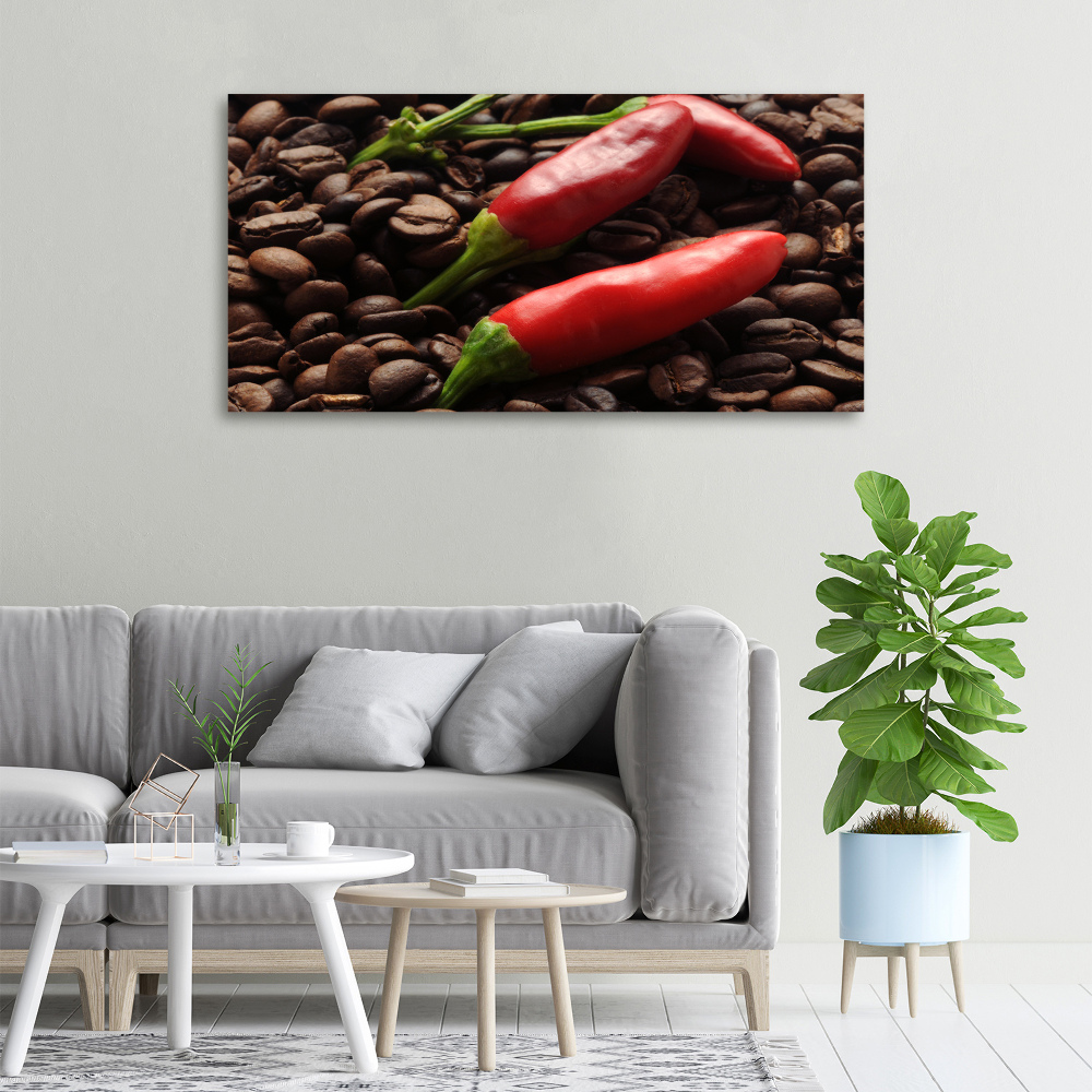 Tableau photo sur toile Piment et café