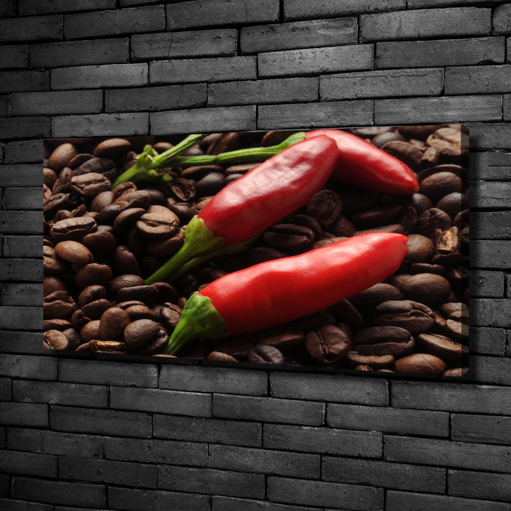 Tableau photo sur toile Piment et café