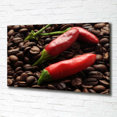 Tableau photo sur toile Piment et café