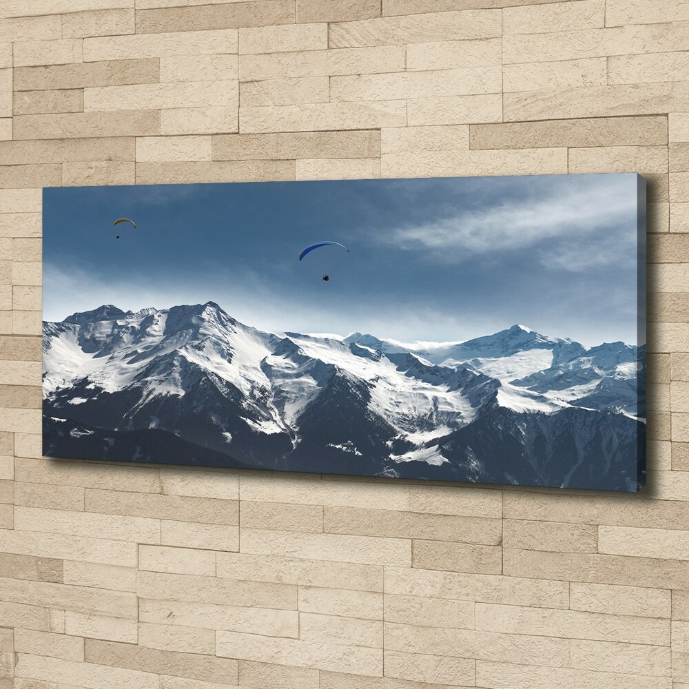 Tableau imprimé sur toile Parapente Alpes