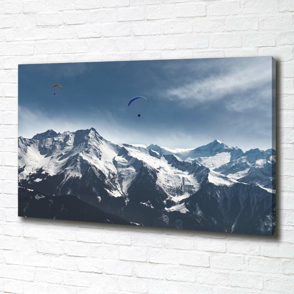 Tableau imprimé sur toile Parapente Alpes