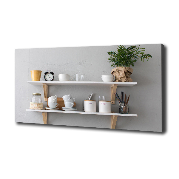 Tableau toile imprimée Décorations sur une étagère