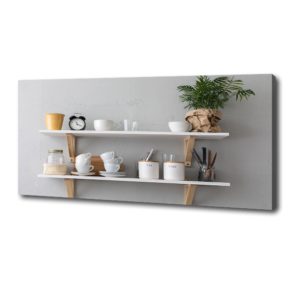 Tableau toile imprimée Décorations sur une étagère