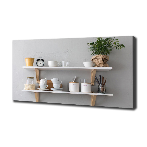Tableau toile imprimée Décorations sur une étagère