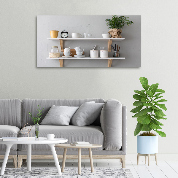 Tableau toile imprimée Décorations sur une étagère