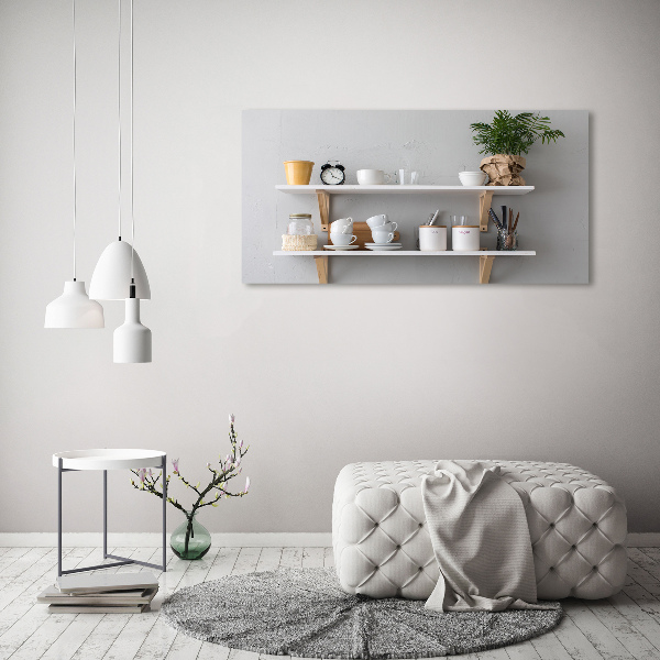 Tableau toile imprimée Décorations sur une étagère