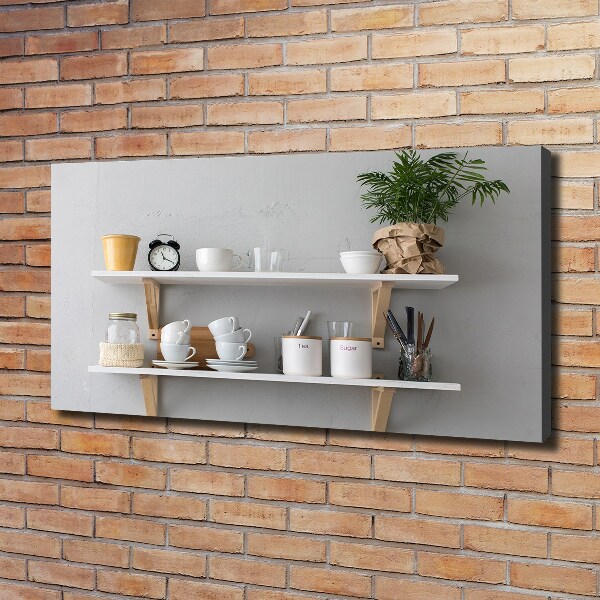 Tableau toile imprimée Décorations sur une étagère