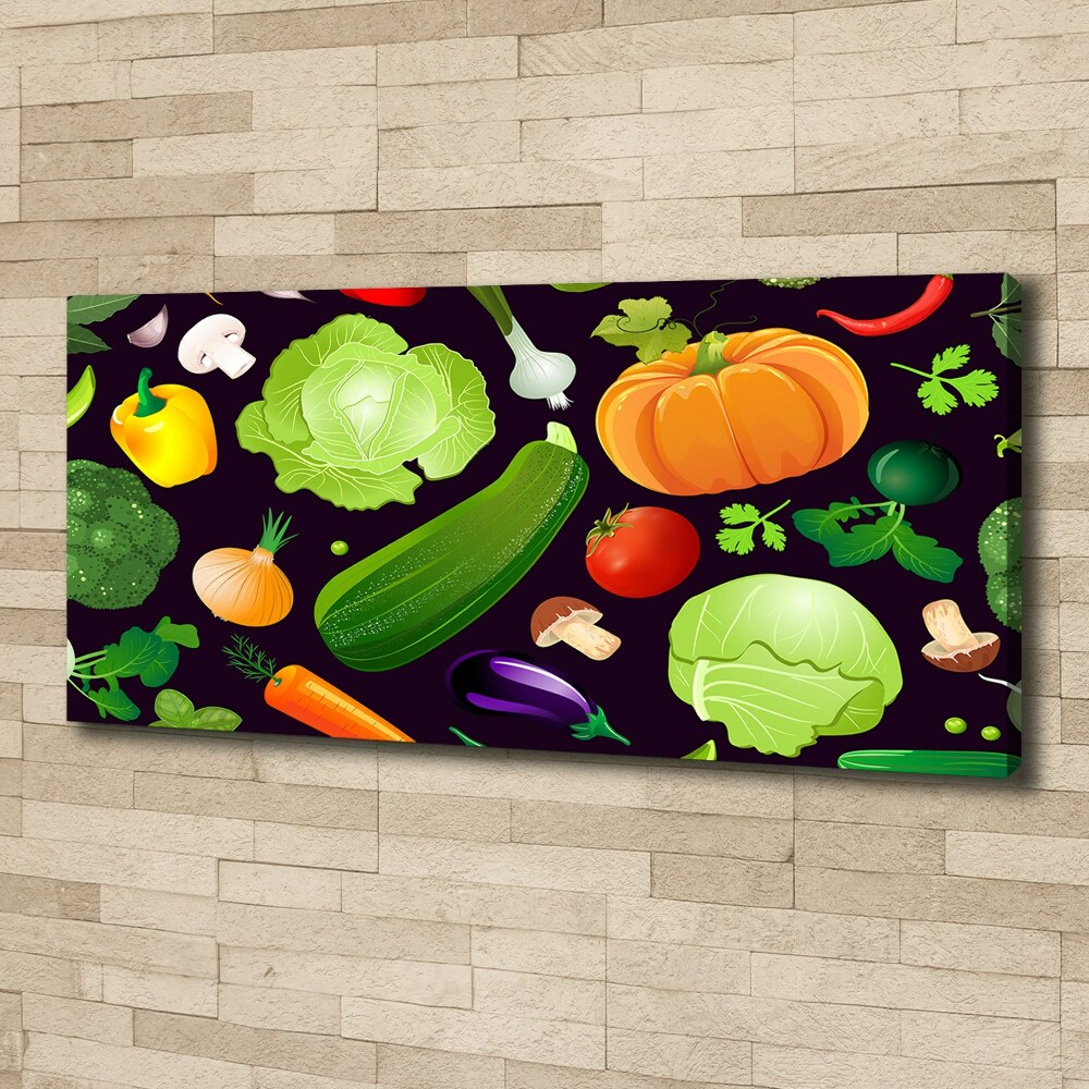 Tableau toile imprimée Légumes colorés