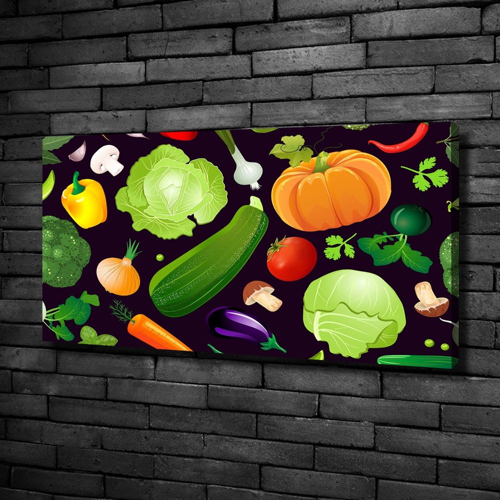 Tableau toile imprimée Légumes colorés