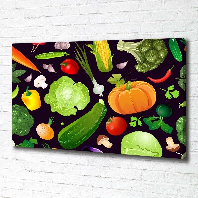 Tableau toile imprimée Légumes colorés