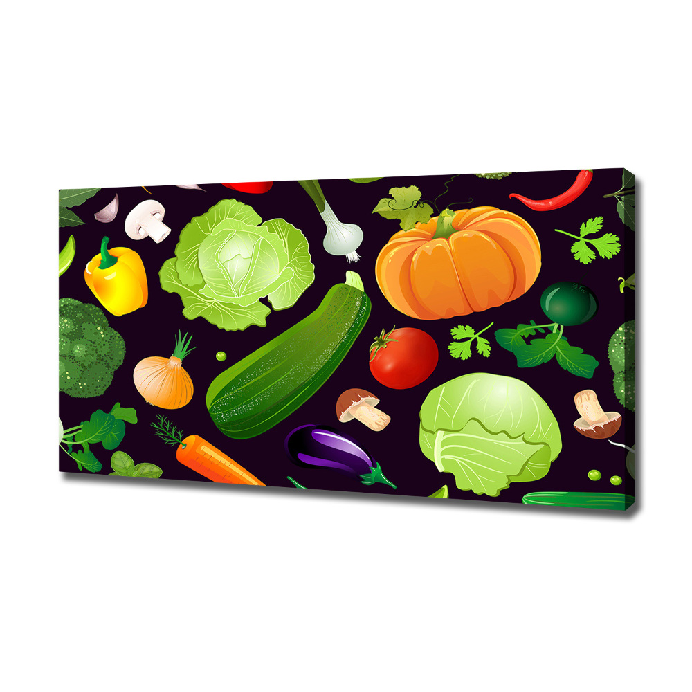 Tableau toile imprimée Légumes colorés