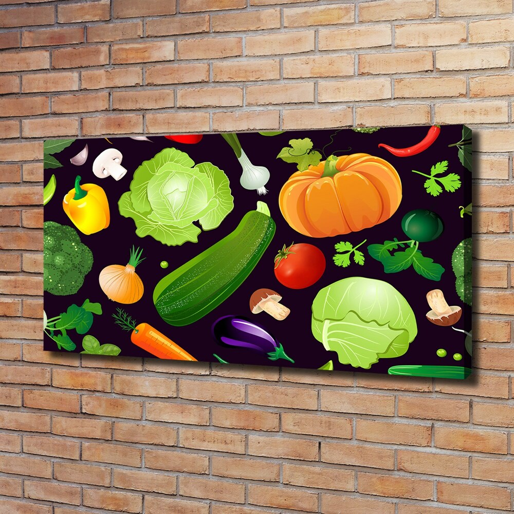 Tableau toile imprimée Légumes colorés