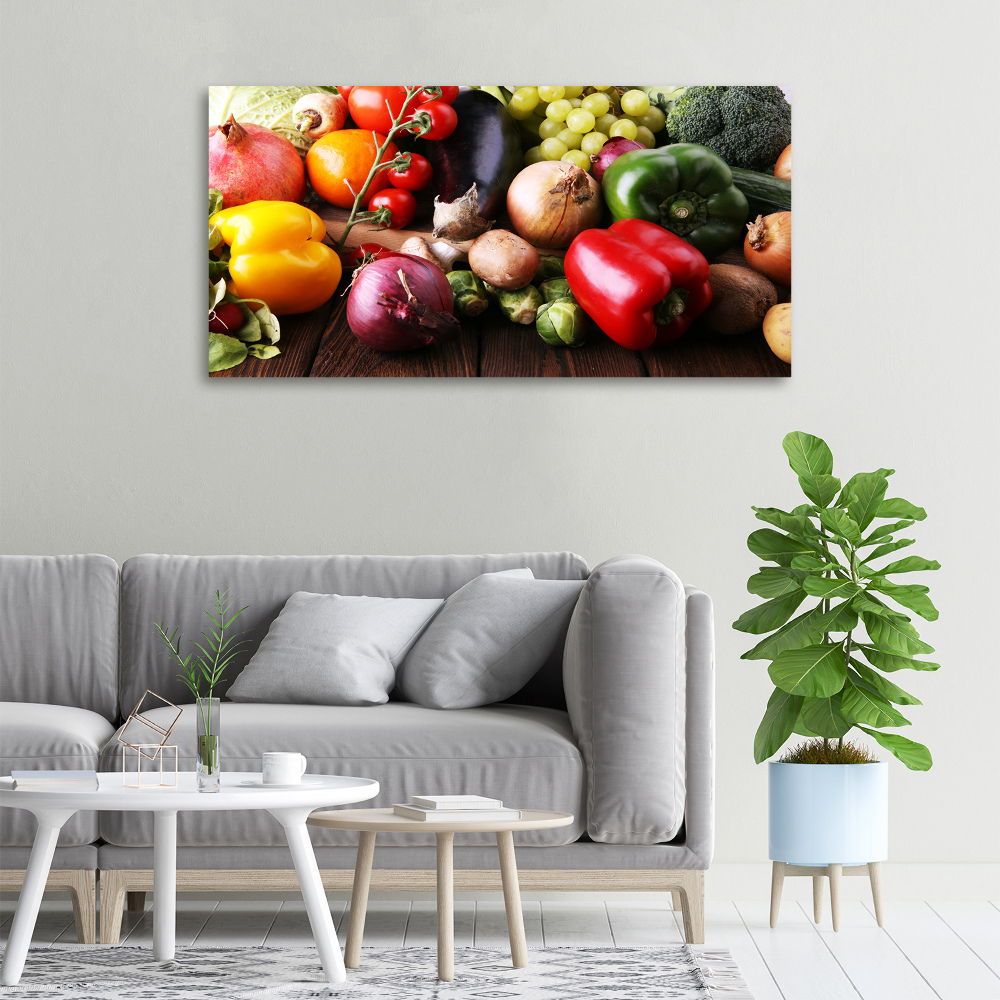 Tableau imprimé sur toile Légumes et fruits