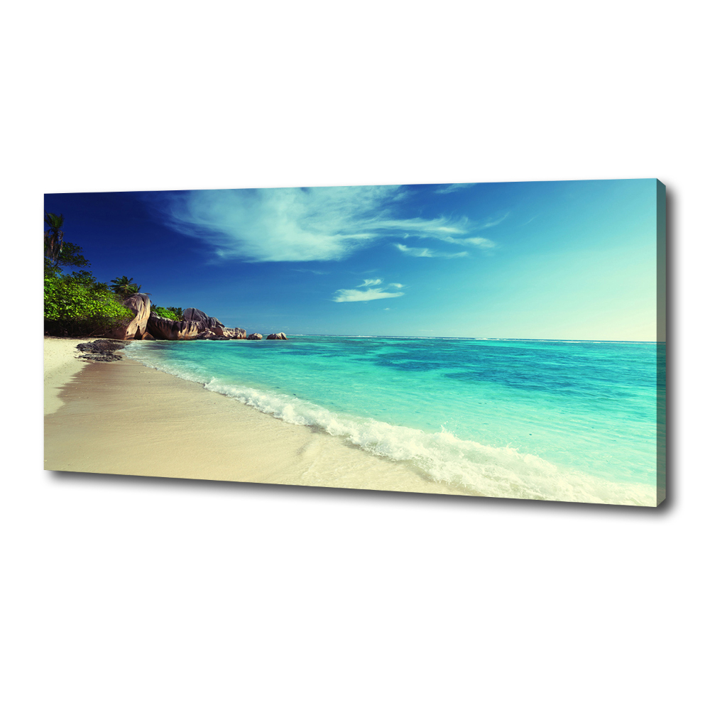 Tableau sur toile Plage des Seychelles