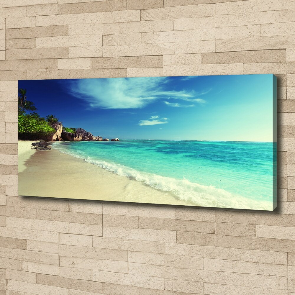 Tableau sur toile Plage des Seychelles