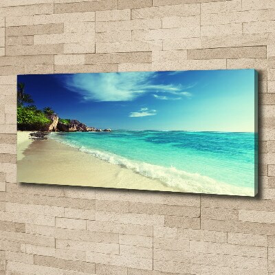 Tableau sur toile Plage des Seychelles