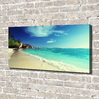 Tableau sur toile Plage des Seychelles