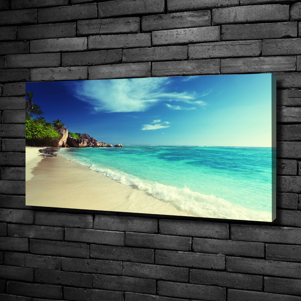 Tableau sur toile Plage des Seychelles